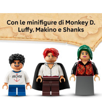 Lego One Piece - La capanna del Villaggio Foosha - Lego 75636 con Barca, Minifigure di Luffy, Shanks e Makino Anni 8+ 299pz