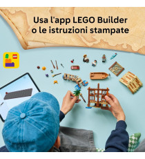 Lego One Piece - La capanna del Villaggio Foosha - Lego 75636 con Barca, Minifigure di Luffy, Shanks e Makino Anni 8+ 299pz