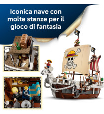 Lego One Piece - La nave pirata Going Merry - Lego 75639 con 5 Minifigure tra cui Luffy, Zoro e Nami Anni 10+ 1376pz