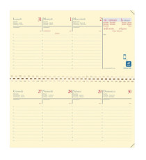 Agenda settimanale Planital 2026 - c/spirale - 8,8 x 17 cm - copertina Soho - blu acciaio - Quo Vadis