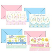 Biglietto auguri Battesimo - 11,7 x 17 cm orizzontale - 4 soggetti assortiti - Kartos