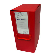 Scatola archivio con maniglia - dorso 16 cm - 25 x 35 cm - rosso - Starline