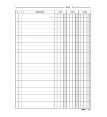 Schede - dare/avere/saldo - 21 x 15 cm - Edipro - conf. 100 pezzi