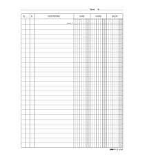 Schede - dare/avere/saldo - 21 x 15 cm - Edipro - conf. 100 pezzi