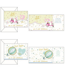 Biglietto auguri Matrimonio - 11,7 x 17 cm - 4 soggetti assortiti - Kartos