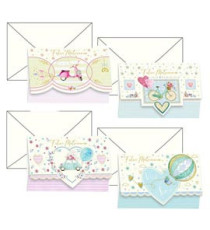 Biglietto auguri portasoldi Matrimonio - 11,7 x 17 cm - 4 soggetti assortiti - Kartos