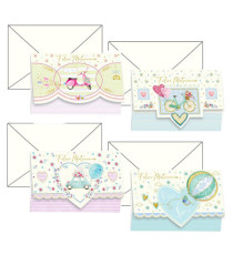 Biglietto auguri portasoldi Matrimonio - 11,7 x 17 cm - 4 soggetti assortiti - Kartos