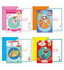 Biglietto Buon Compleanno - con ruota numerata tema bambini - 11,7 x 17 cm - 4 soggetti assortiti - Kartos