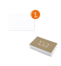 Scatola 100 biglietti bianchi - Bristol - 9 x 14 cm - 240 gr - Rex Sadoch