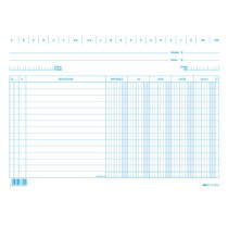 Schede dare/avere/saldo/iva - 17 x 24 cm (orizzontale) - Edipro - conf. 100 pezzi