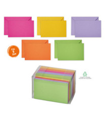 Taschetta 10 biglietti + 10 buste - Capri - 9 x 14 cm - colori assortiti - Rex Sadoch