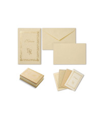 Taschetta 10 biglietti + 10 buste - Natura - 9 x 14 cm - colori assortiti - Rex Sadoch