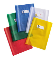 Coprimaxi Emysilk - 21 x 30cm - PVC - 180 mic - c/alette - goffrato - arancione trasparente - Colorosa