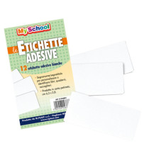 Etichetta adesiva segnanome - 6,3 x 2,8 cm - bianco - Colorosa - conf. 12 pezzi