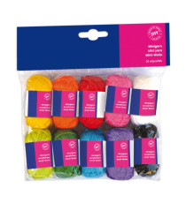 Matassa 100% acrilico - lungh. 36 mt - colori assortiti - CWR - set 10 pezzi