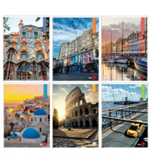 Maxiquaderno Città fantasia - A4 - 1 rigo - 40+2 fogli - 80gr - BM