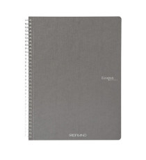 Maxiquaderno Ecoqua original - A4 - 90 gr - 1 rigo - 70 fogli - antracite - spiralato - Fabriano