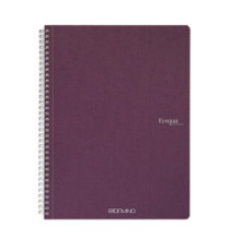 Maxiquaderno Ecoqua original - A4 - 90 gr - 1 rigo - 70 fogli - vino - spiralato - Fabriano