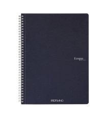 Maxiquaderno Ecoqua original - A4 - 90gr - 5mm - 70 fogli - blu scuro - spiralato - Fabriano