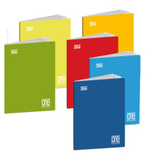 Maxiquaderno One Color Impatto Zero - A4 -  1 rigo - 20 +1 fg - 80 gr - Blasetti - expo 12 pezzi + 6 scatoline foglietti