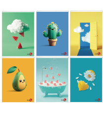 Maxiquaderno Vibes fantasia - A4 - 4mm - 40+2 fogli - 80gr - BM