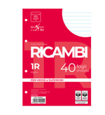 Ricambi forati Quaxima - A4 - 1 rigo - 80 gr - Pigna - conf. 40 pezzi