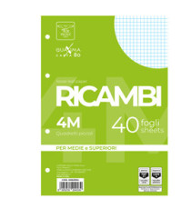 Ricambi forati Quaxima - A5 - 4 mm - 80 gr - Pigna - conf. 40 pezzi