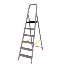 Scala domestica Stella Basic - 6 gradini - alluminio - Marchetti