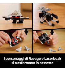 Lego Icons - Transformers: Soundwave - Lego 10358 Esclusivo con Figure Trasformabili tra cui Laserbeak e Ravage 1505pz Anni 18+