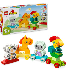 Lego Duplo - Il treno degli animali - Lego 10412 con Gallo, Cavallo, Agnello e Mucca della Fattoria 19pz Anni 1,5+
