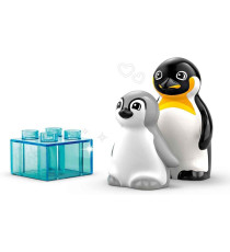 Lego Duplo - Famiglie di animali: pinguini e leoni - Lego 10442 con 2 habitat in mattoncini e 4 animali 10pz Anni 2+