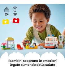 Lego Duplo - Ambulanza e autista - Lego 10447 con Ambulanza, una Piccola Casa, 2 Figure 19pz Anni 2+