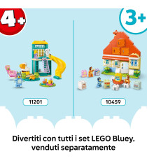 Lego Duplo Bluey - Visita alla gelateria di Bluey - Lego 10458 con Macchina , Stand dei Gelati e 2 Figure 22pz Anni 2+