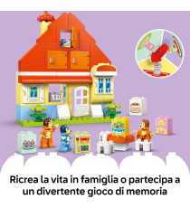 Lego Duplo Bluey - Casa della Famiglia di Bluey con gioco di memoria - Lego 10459 Con 3 Personaggi, Casetta 83pz Anni 3+