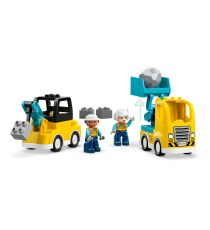 Lego Duplo - Veicoli da cantiere 3 in 1 - Lego 10475 include 2 personaggi 22pz Anni 2+
