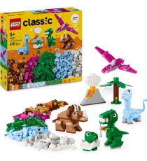 Lego Classic - Dinosauri creativi - Lego 11041 T. rex , il triceratopo, il pterosauro, il brontosauro 450pz Anni 5+