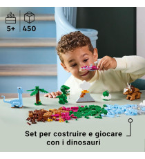 Lego Classic - Dinosauri creativi - Lego 11041 T. rex , il triceratopo, il pterosauro, il brontosauro 450pz Anni 5+