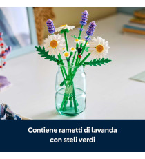 Lego The Botanical Collection - Margherite - Lego 11508 3 grandi margherite , 2 steli di margheritine,3 lavande Anni 9+ 133pz