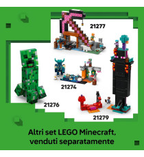 Lego Minecraft - Casa nella giungla esplosiva - Lego 21275 Barca, Figure di Steve, Creeper e Zombie, Funzione TNT 287pz Anni 8+