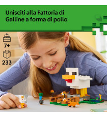 Lego Minecraft - Fattoria di galline - Lego 21585 con un Fan della Gallina,Mob di un Baby Zombie e di una Volpe 233pz Anni 7+