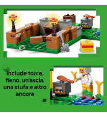 Lego Minecraft - Fattoria di galline - Lego 21585 con un Fan della Gallina,Mob di un Baby Zombie e di una Volpe 233pz Anni 7+