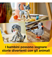 Lego Creator 3in1 - Gatto giocoso - Lego 31163 si Trasforma in Piccione o in Cane Domestico Anni 8+ 407pz