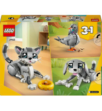 Lego Creator 3in1 - Gatto giocoso - Lego 31163 si Trasforma in Piccione o in Cane Domestico Anni 8+ 407pz