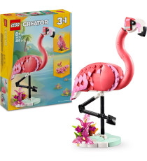 Lego Creator 3in1 - Animali selvatici: fenicottero rosa - Lego 31170 Si Trasforma in Pappagallo Cacatua o Axolotl Anni 8+ 288pz