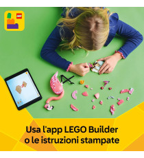 Lego Creator 3in1 - Animali selvatici: fenicottero rosa - Lego 31170 Si Trasforma in Pappagallo Cacatua o Axolotl Anni 8+ 288pz