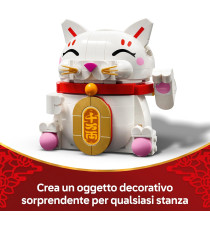Lego Creator - Gatto della fortuna - LEGO 40813 con Zampa che Saluta, Moneta d'Oro Anni 9+ 280pz
