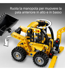 Lego Technic - Scavatrice a cucchiaia rovescia - Lego 42197 con Escavatore Posteriore, Pala e Stabilizzatori Anni 7+ 104pz