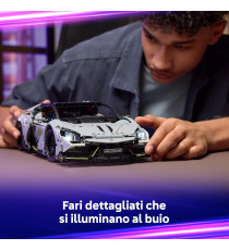 Lego Technic - Super Sports Car Lamborghini Revuelto - Lego 42214 Auto Telecomandata con Luci, Sterzo e Batteria Anni 10+ 1135pz