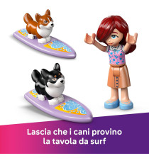 Lego Friends - Avventure canine su windskate e sidecar - Lego 42641 con Vecioli, Tavola da Surf, Personaggi e Cani 113pz Anni 6+
