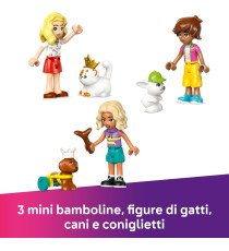 Lego Friends - Pet Shop - Lego 42650 Cane, Gatto e Coniglio, 3 Mini Bamboline 375pz Anni 6+